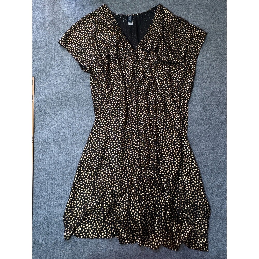Swim Suits For All Beach Swim Coverup Womens 1 X - 2 X Gold Black Sheer